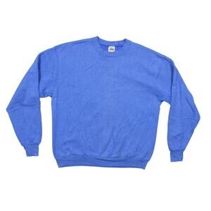 Vintage BVD Men's XL Blue Cotton Pullover Sweatshirt - USA Made Vintage